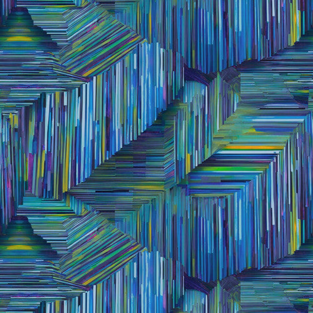 Fabric Studio E Pacific Geometric Line Art I Walk the Line 118" Wide Back by the Quarter Yard 8675-76